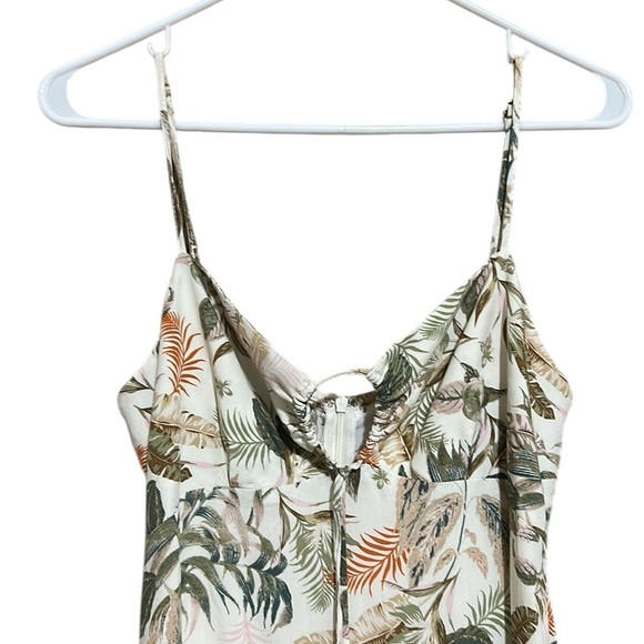 Olivaceous NWT Floral Palm Print  Maxi-Mni Dress with Spaghetti Straps Size S - Picture 4 of 12